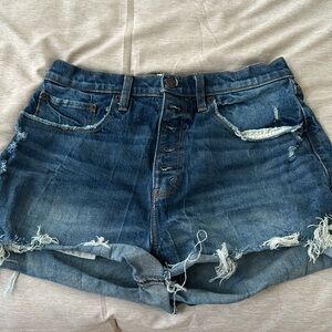 Abercrombie & Fitch high rise curve love denim shorts